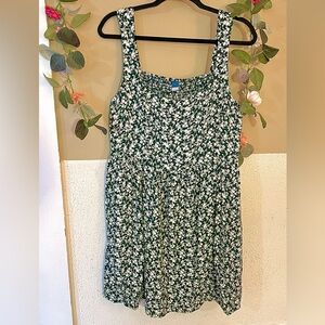 Floral Square-Neck Fit & Flare Dress